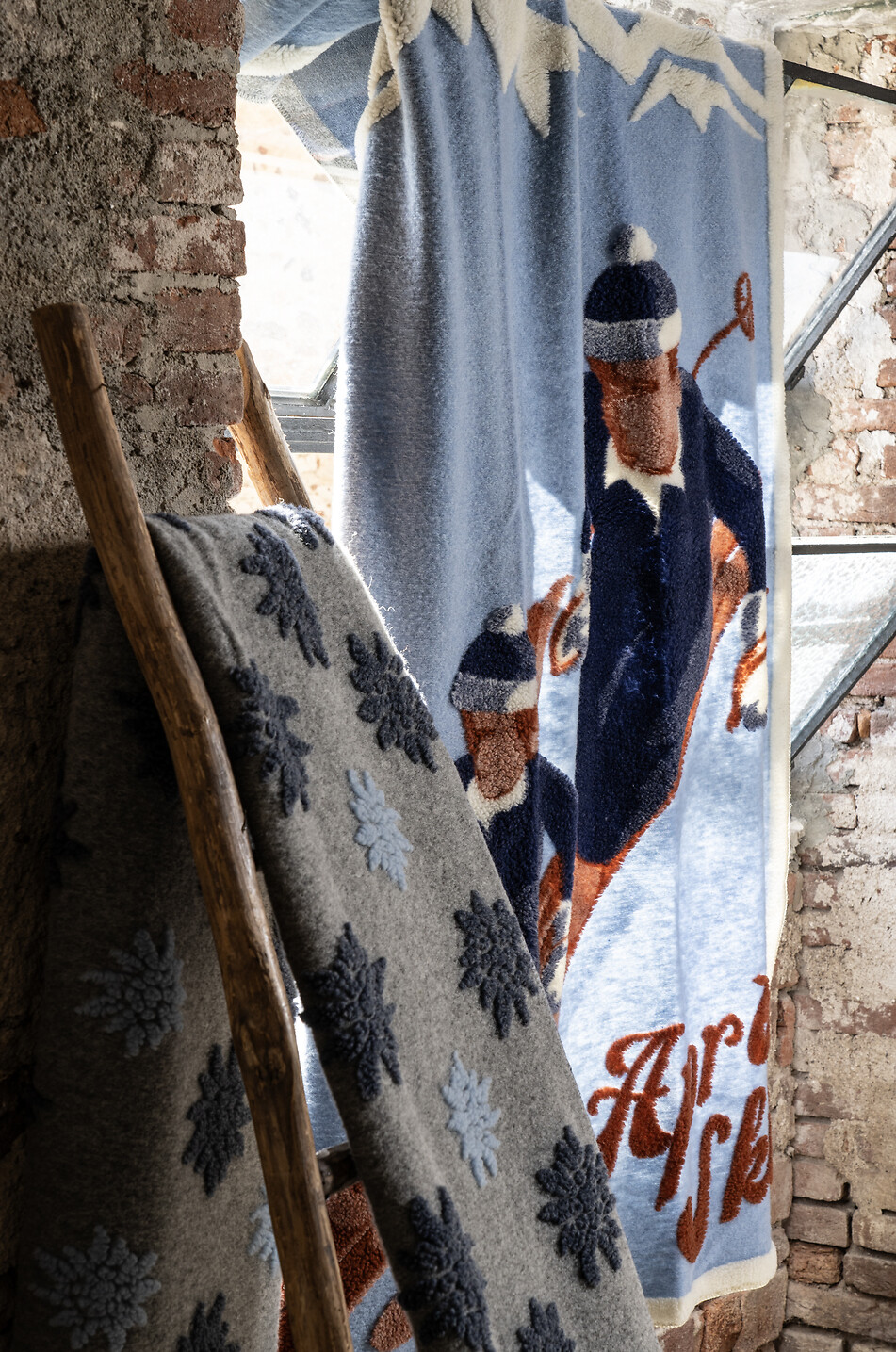 BIELLA FABRICS Après Ski virgin wool blanket Home BLUE 4