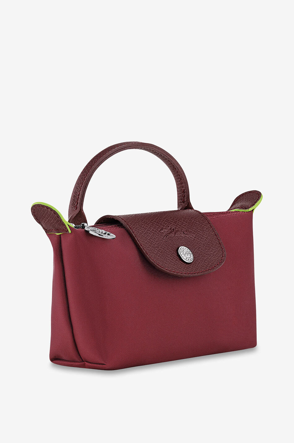LONGCHAMP Pochette en toile Le Pliage Green Femme ROUGE FONCÉ 2