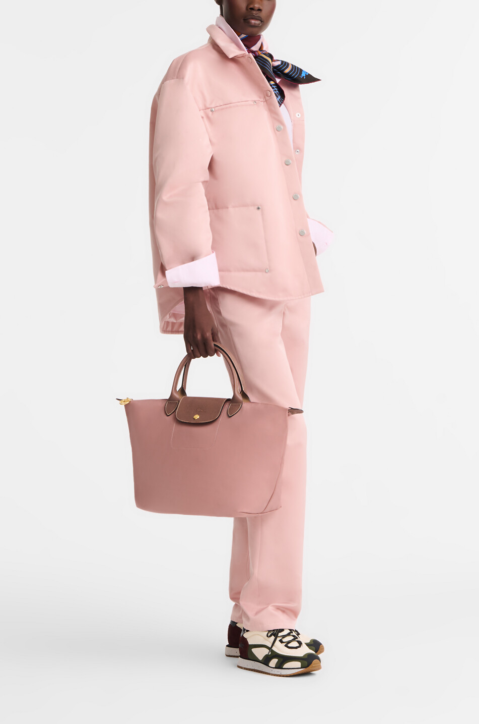 LONGCHAMP Le Pliage Original M canvas handbag Women LIGHT PINK 3