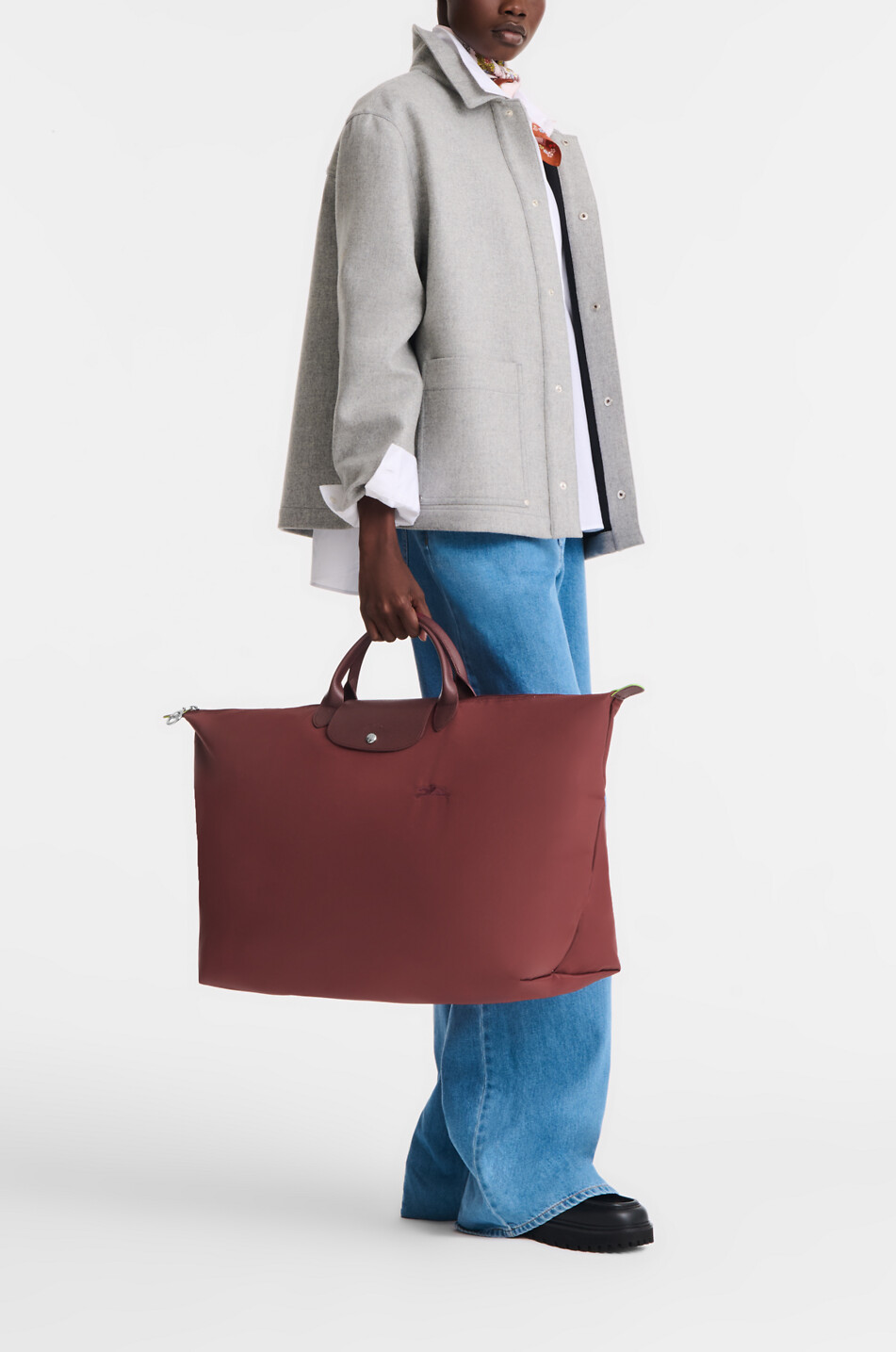 LONGCHAMP Le Pliage Green L travel bag Women DARK RED 3