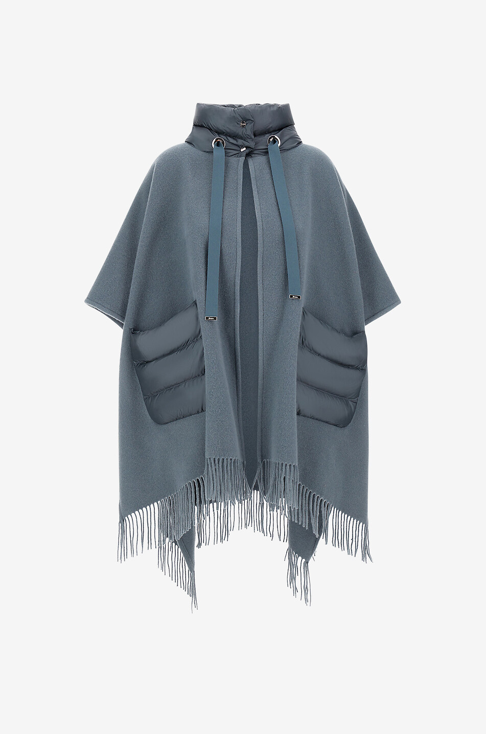 HERNO Resort Warmy Nylon Ultralight wool and cashmere poncho Women DARK BLUE 1