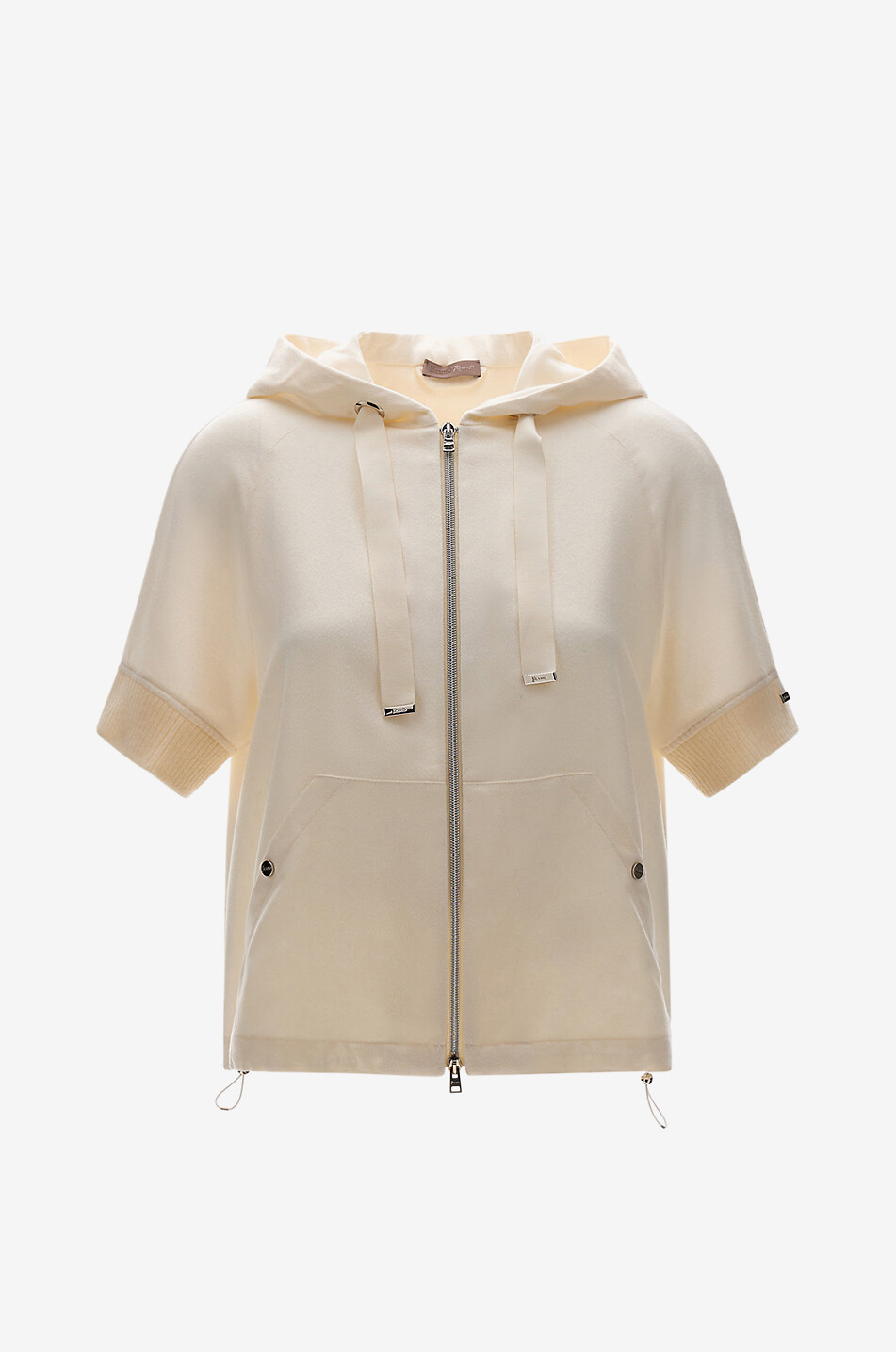 Kurzarm-Sweatjacke aus Kaschmir und Seide Resort