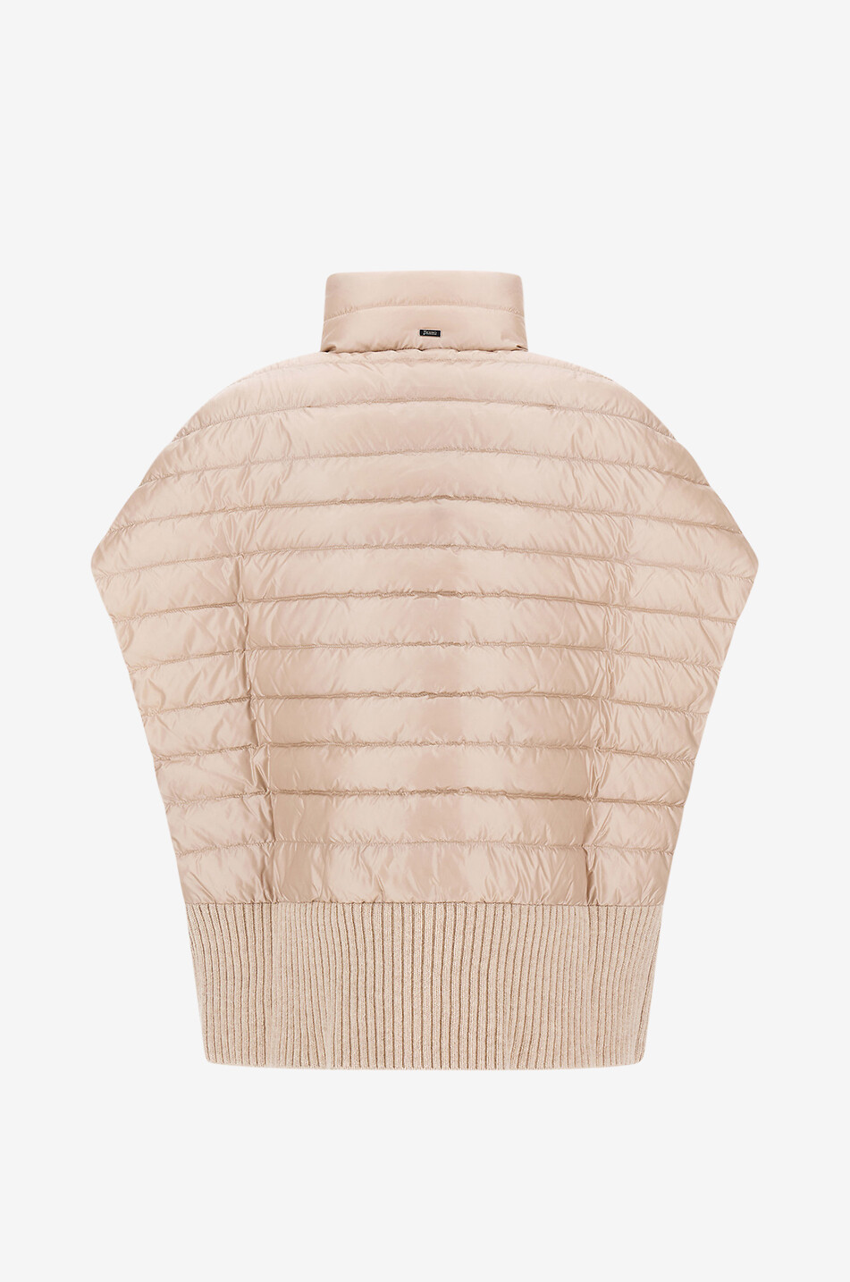 HERNO Poncho en maille et nylon Ultralight Resort Femme Beige clair 2