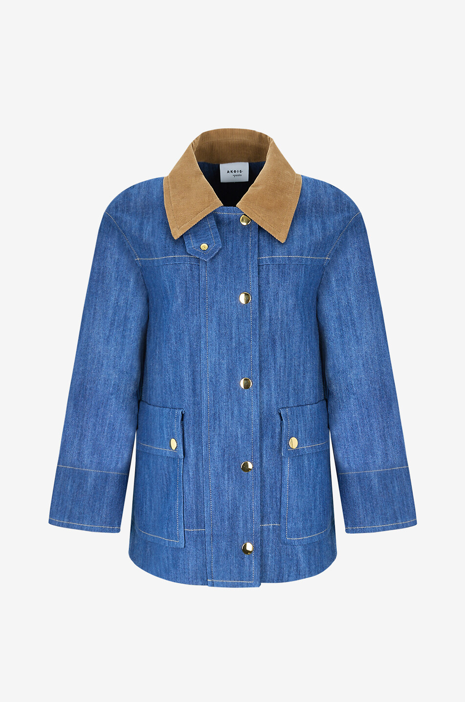 AKRIS PUNTO Oversized lightweight denim parka Women BLUE 1