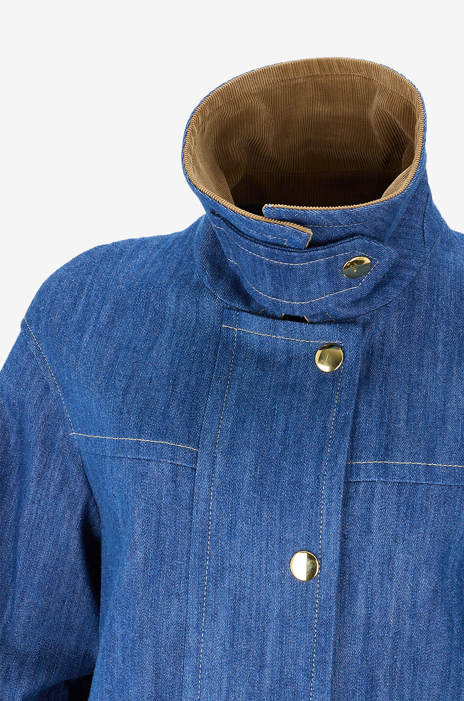 AKRIS PUNTO Oversized lightweight denim parka Women BLUE 3