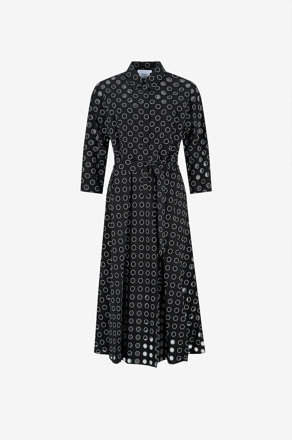 Polka Dot cut-out midi shirt dress