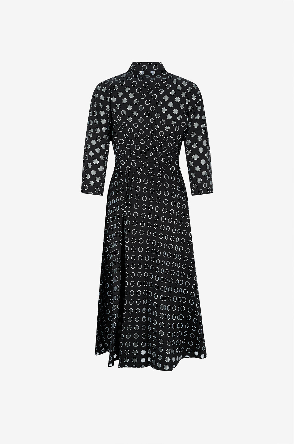 AKRIS PUNTO Polka Dot cut-out midi shirt dress Women MULTI COLOURED 2