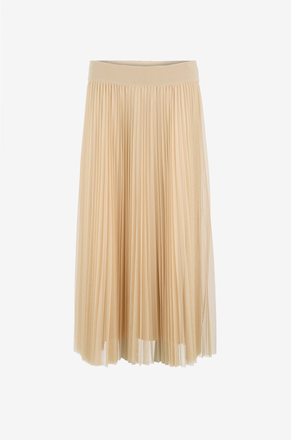 Jupe midi plissée en tulle