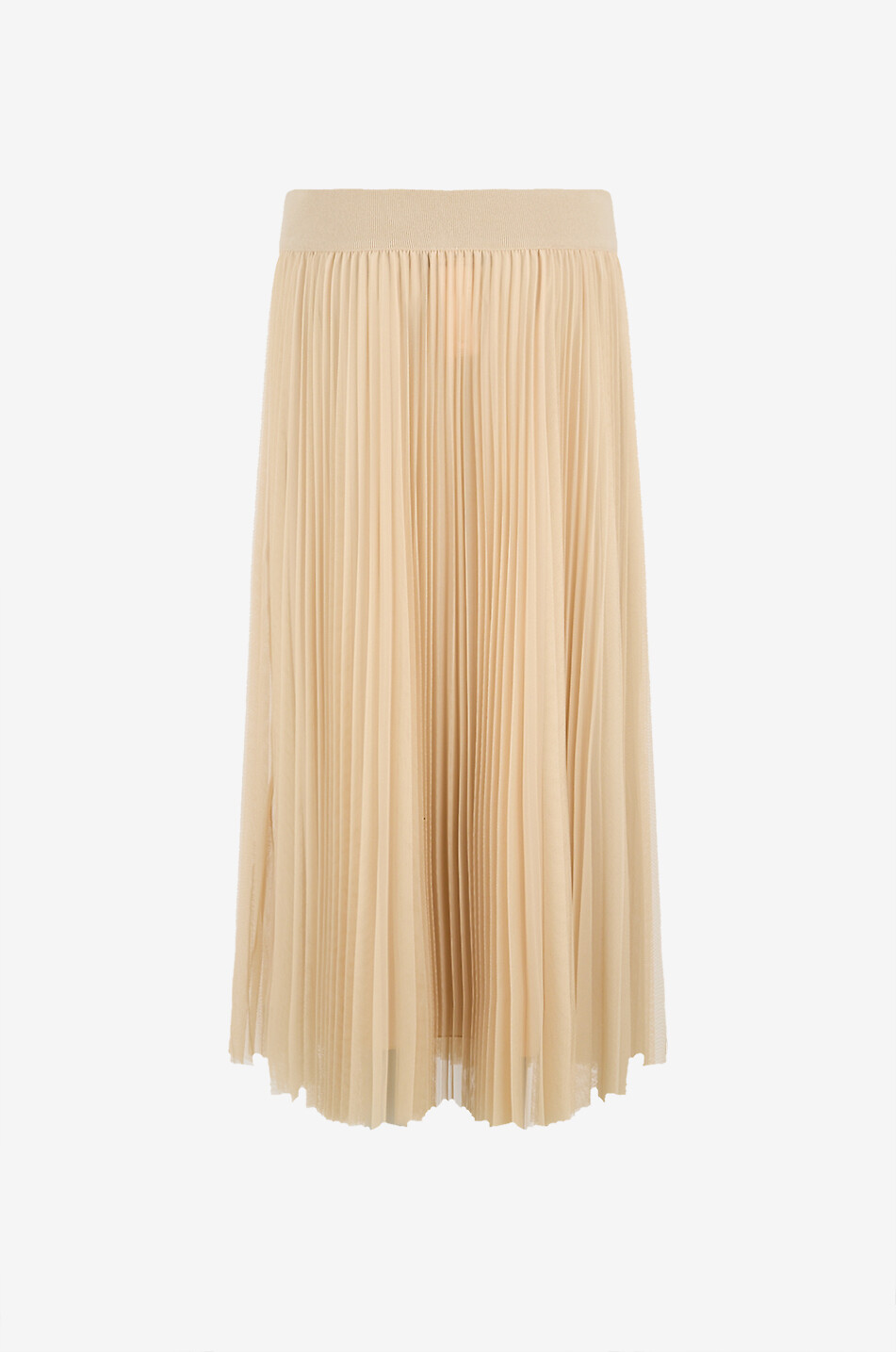 FABIANA FILIPPI Jupe midi plissée en tulle Femme CAMEL 2