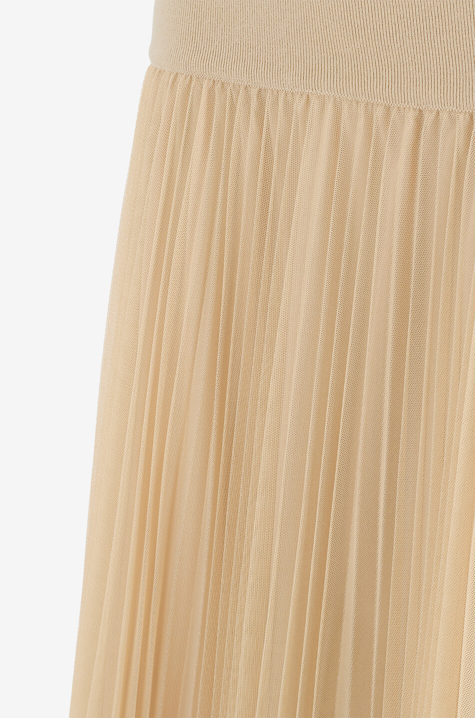 FABIANA FILIPPI Jupe midi plissée en tulle Femme CAMEL 3