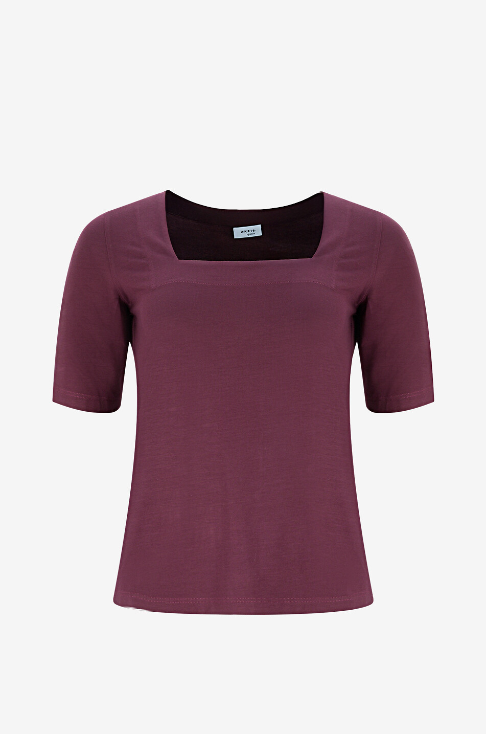 Square neck modal stretch T-shirt
