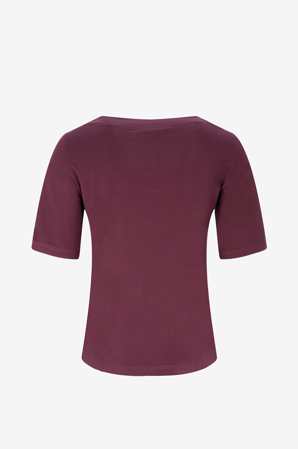 AKRIS PUNTO Square neck modal stretch T-shirt Women DARK RED 2