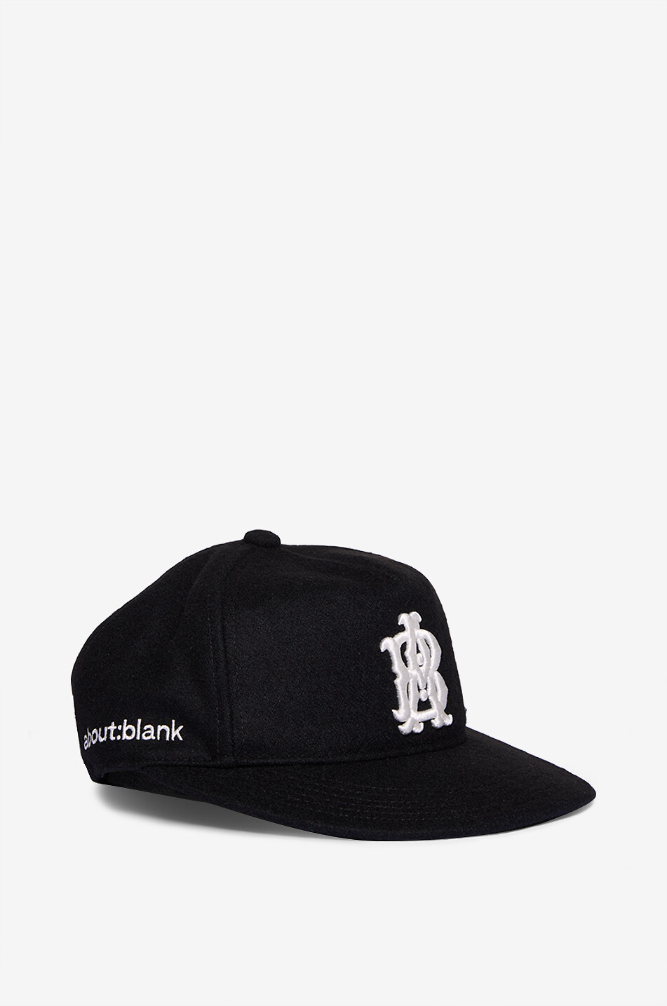 ABOUT:BLANK Casquette en flanelle de laine Monogram Homme NOIR 2