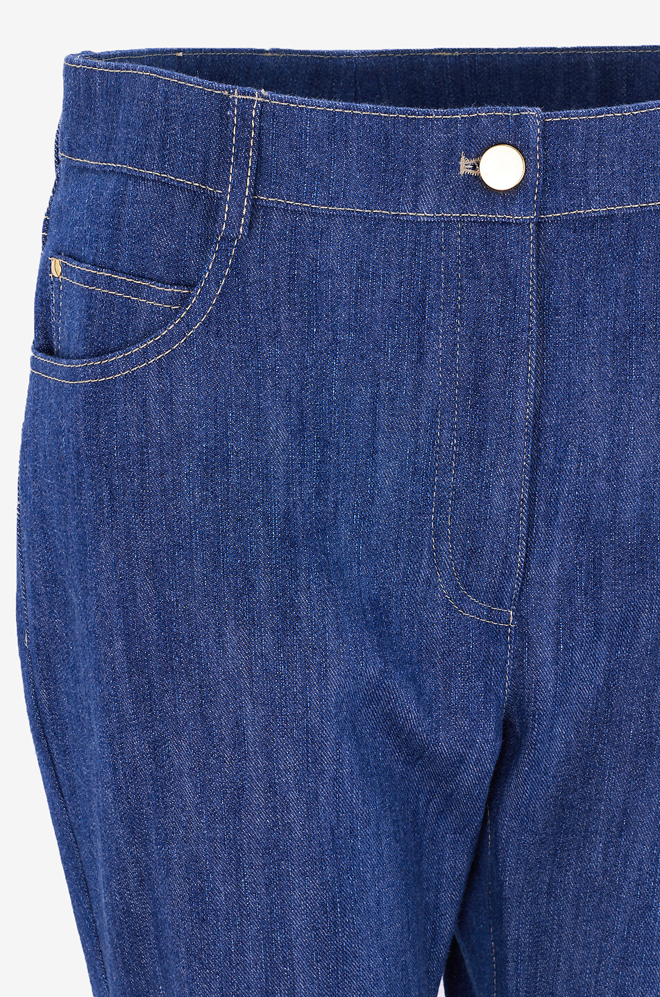 AKRIS PUNTO Jean raccourci évasé Cali Femme BLEU MOYEN 3