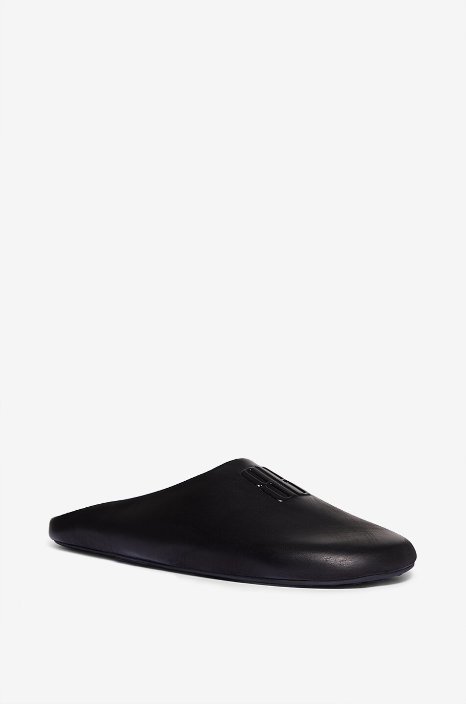 BALENCIAGA Pantoletten aus glattem Kalbsleder Château Herren SCHWARZ 1