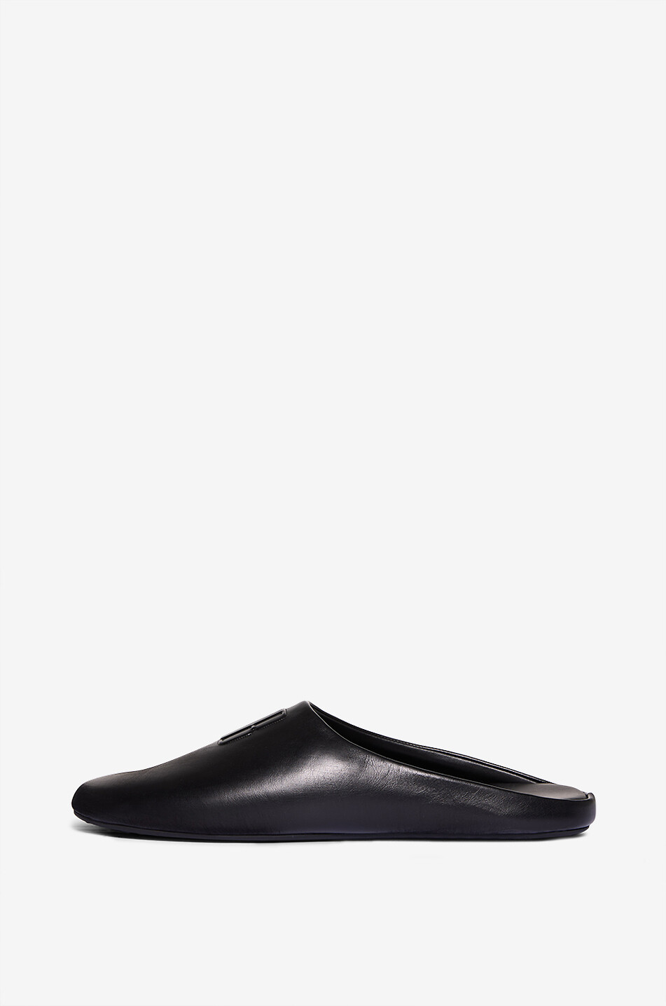 BALENCIAGA Pantoletten aus glattem Kalbsleder Château Herren SCHWARZ 3
