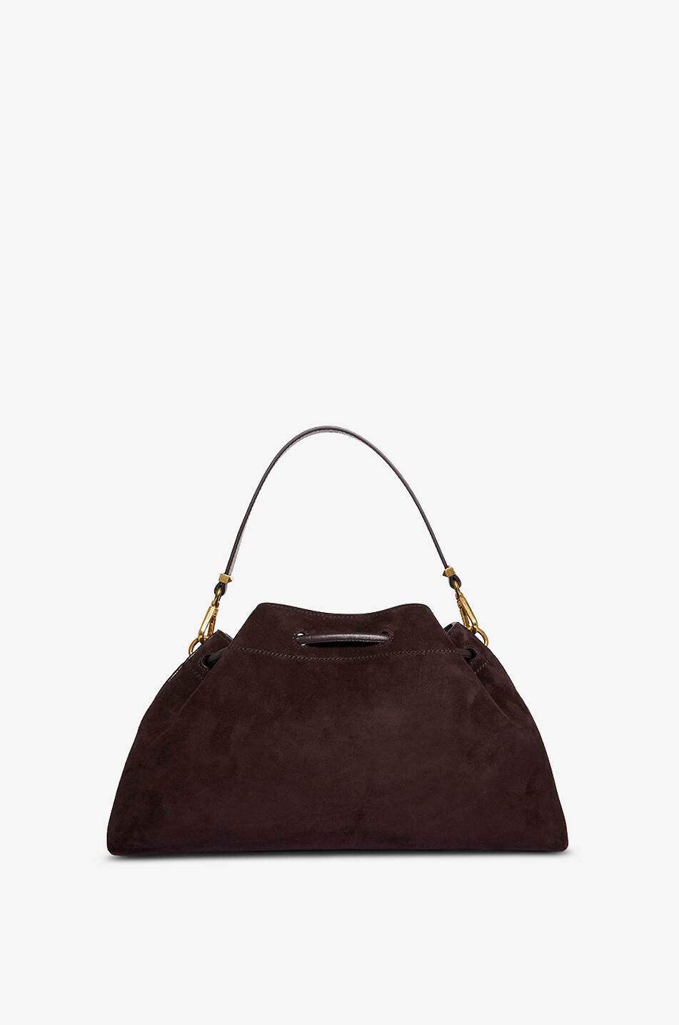 JIMMY CHOO Bon Bon E/W suede bucket bag Women BROWN 3
