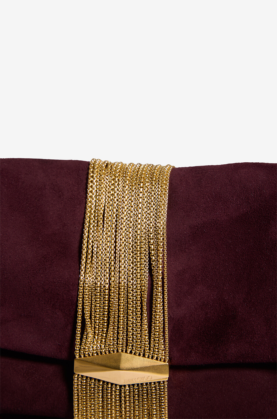 JIMMY CHOO Mini sac porté épaule en daim Zandra Femme ROUGE FONCÉ 5