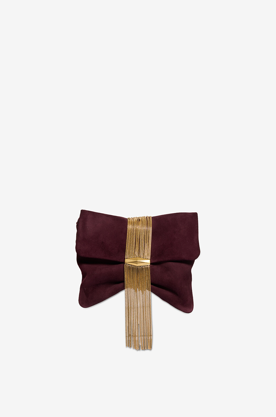 JIMMY CHOO Mini sac porté épaule en daim Zandra Femme ROUGE FONCÉ 1
