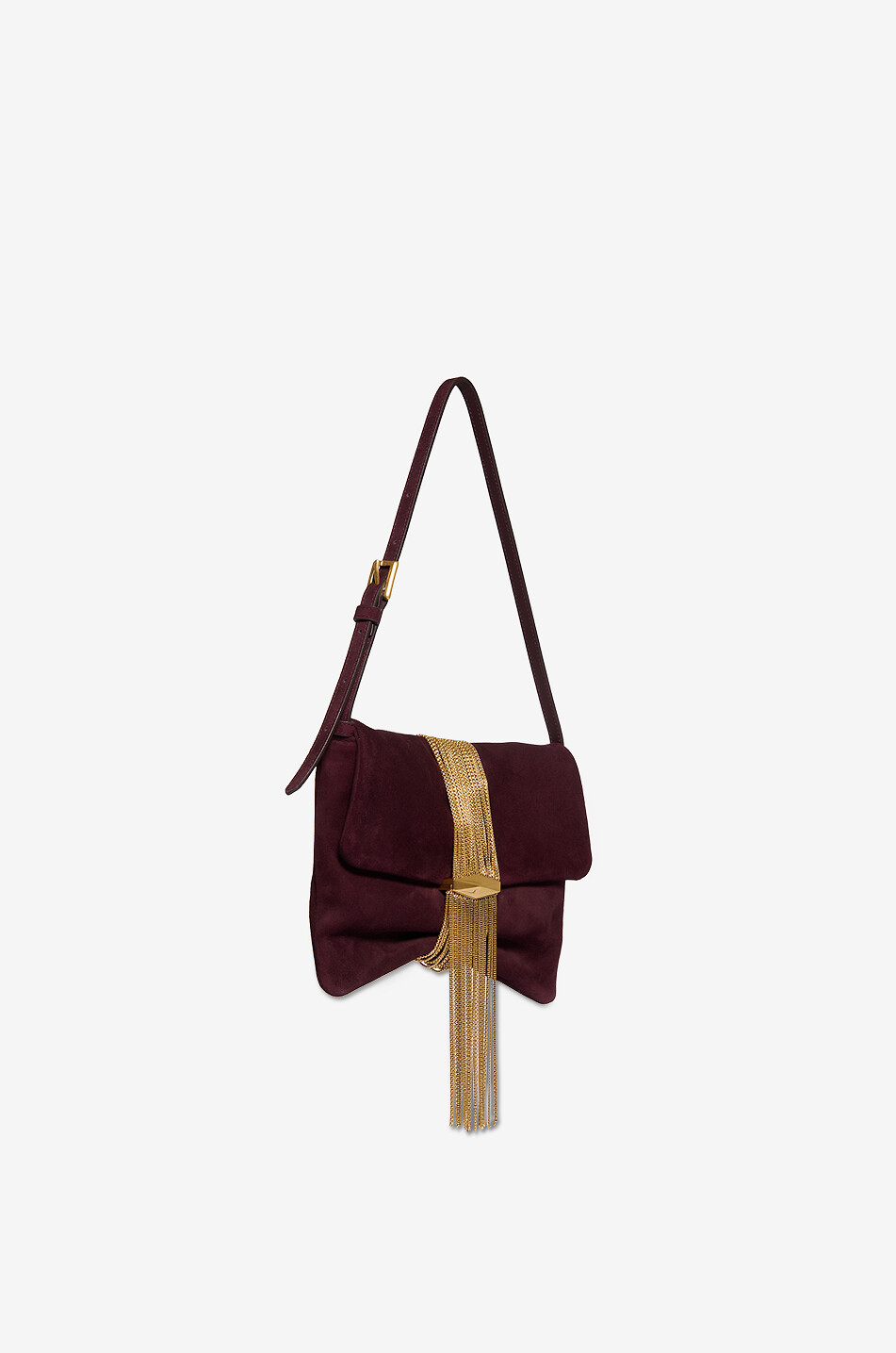 JIMMY CHOO Mini sac porté épaule en daim Zandra Femme ROUGE FONCÉ 2
