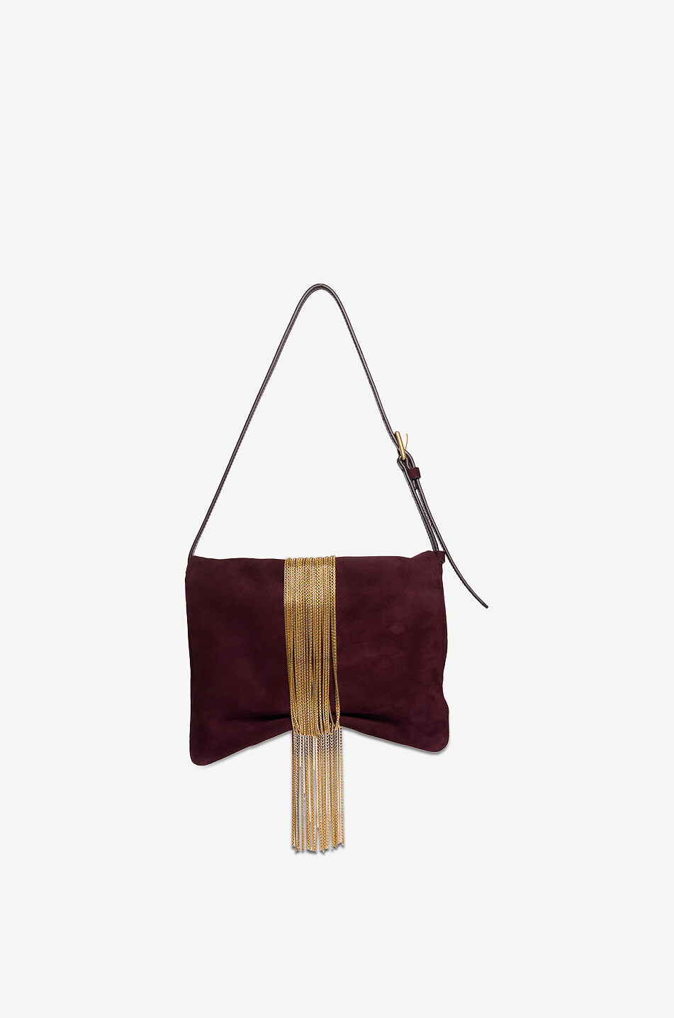 JIMMY CHOO Mini sac porté épaule en daim Zandra Femme ROUGE FONCÉ 3