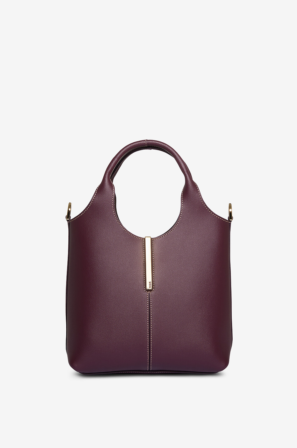 TOD'S Sac cabas en cuir souple Shopping Tote Mini Femme ROUGE FONCÉ 1