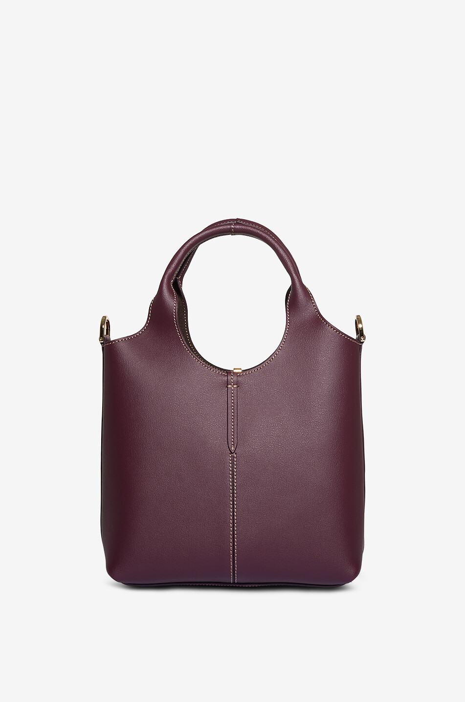 TOD'S Sac cabas en cuir souple Shopping Tote Mini Femme ROUGE FONCÉ 3