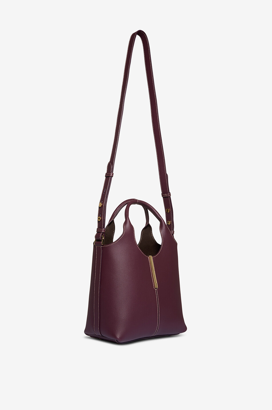 TOD'S Sac cabas en cuir souple Shopping Tote Mini Femme ROUGE FONCÉ 5