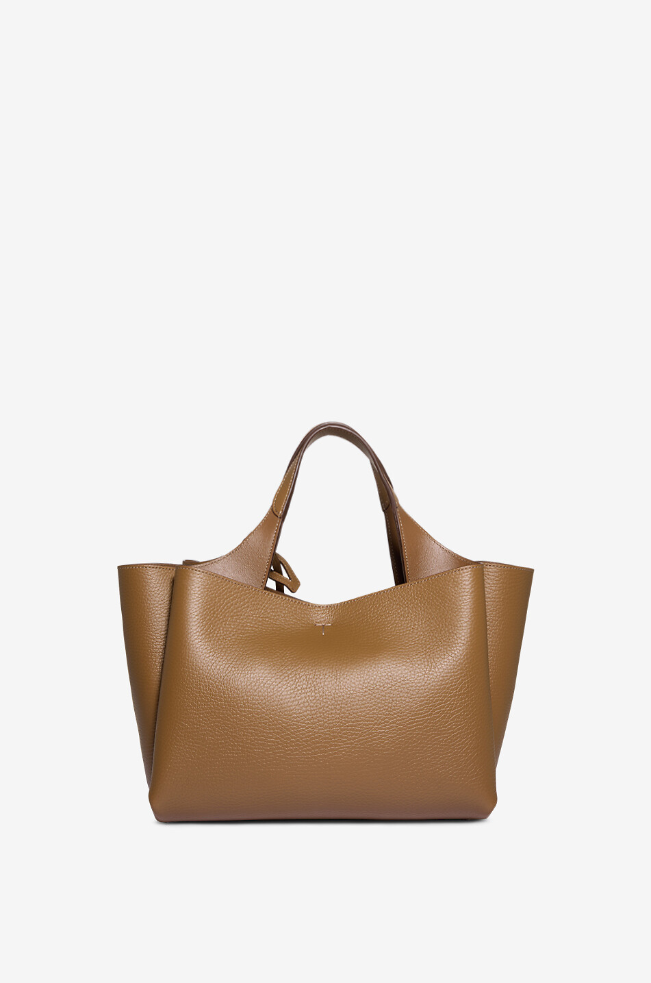 TOD'S Tasche aus genarbtem Leder T Timeless Mini Damen MITTELBRAUN 3