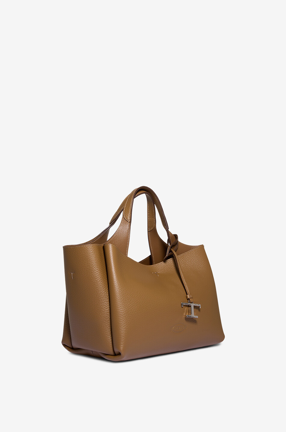 TOD'S Tasche aus genarbtem Leder T Timeless Mini Damen MITTELBRAUN 2