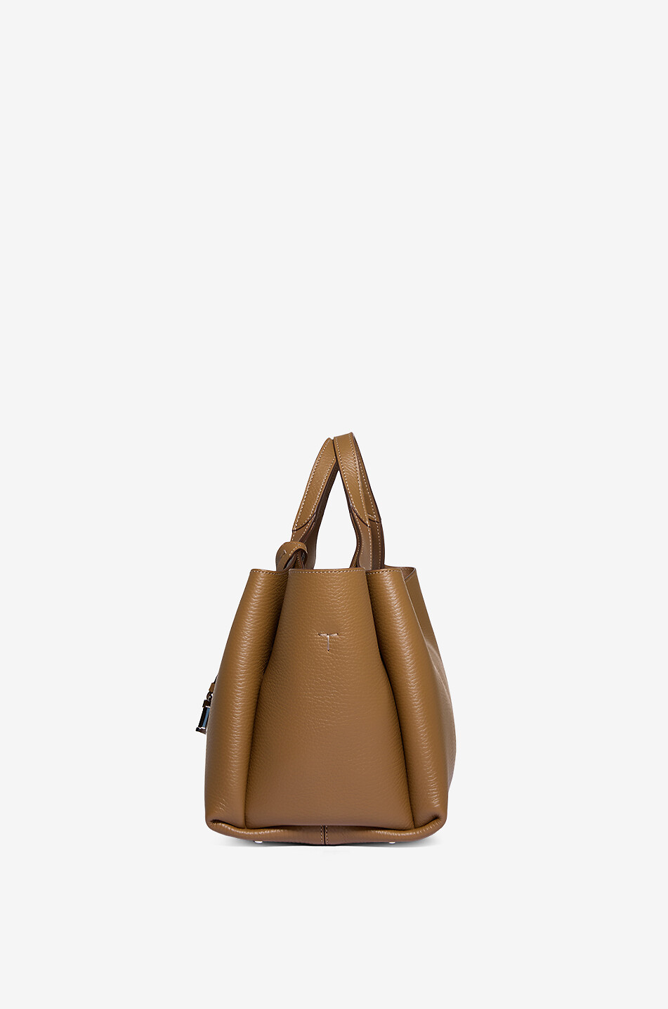 TOD'S Tasche aus genarbtem Leder T Timeless Mini Damen MITTELBRAUN 4