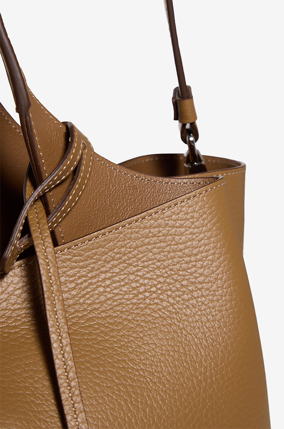 TOD'S Tasche aus genarbtem Leder T Timeless Mini Damen MITTELBRAUN 6