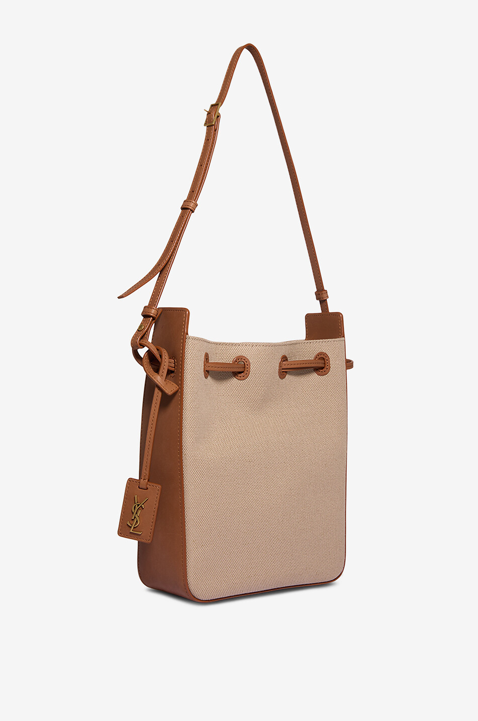 Cassandre Mini canvas and leather bucket bag SAINT LAURENT PARIS