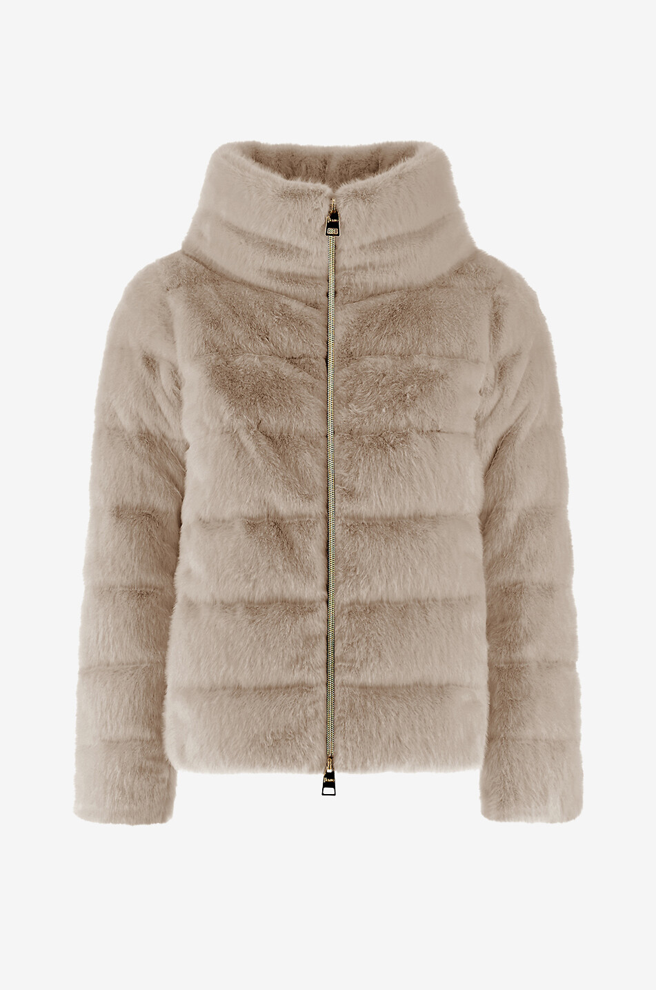 HERNO Resort Mink faux fur short padded jacket Women BEIGE 1