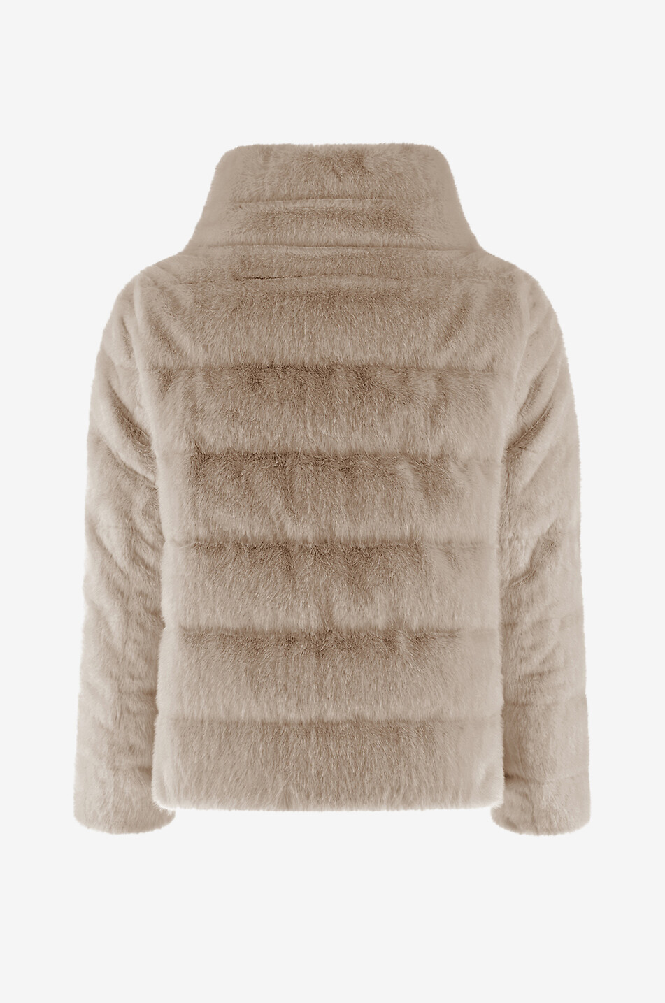 HERNO Resort Mink faux fur short padded jacket Women BEIGE 2