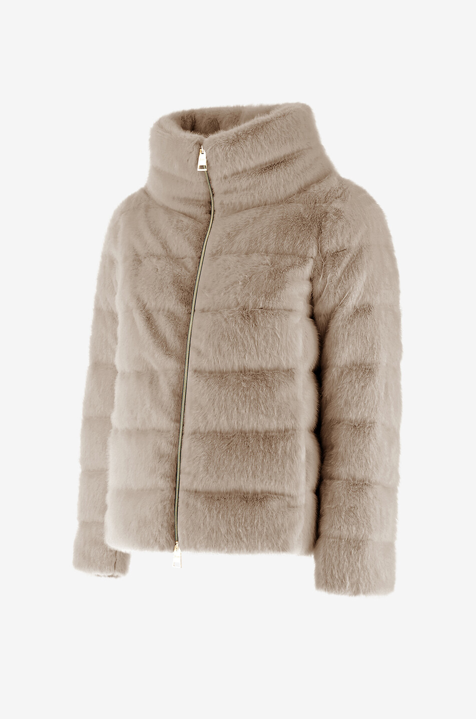 HERNO Resort Mink faux fur short padded jacket Women BEIGE 8