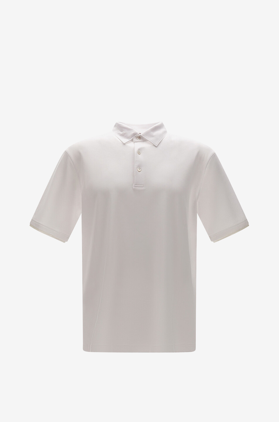 HERNO Polo à manches courtes en jersey Resort Homme BLANC 1