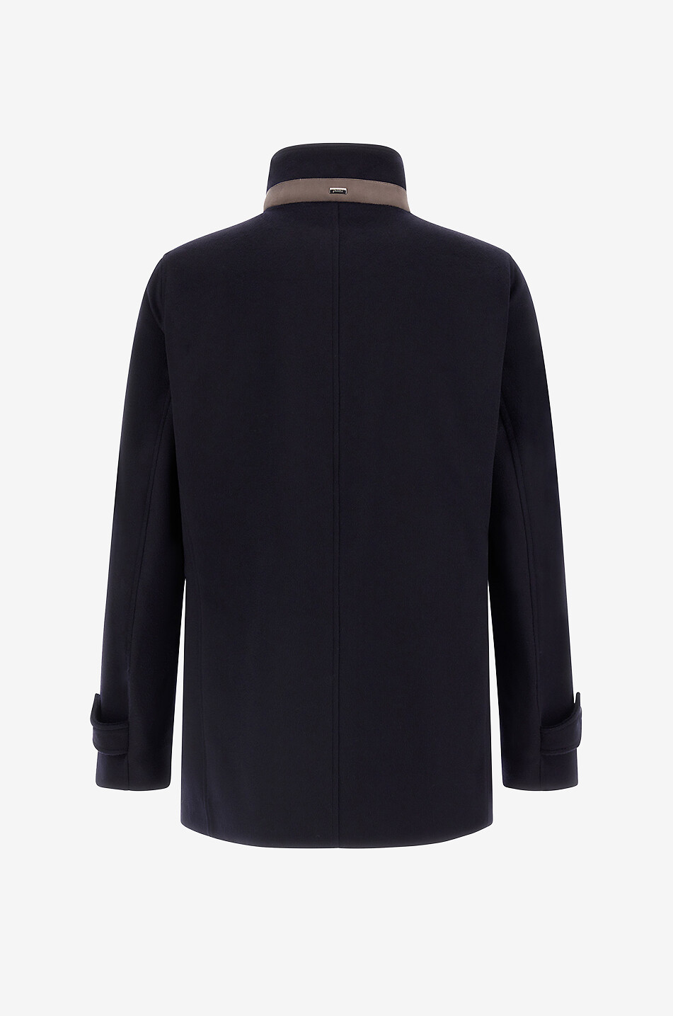 HERNO Short coat in cashmere with stand-up collar Men DARK BLUE 2