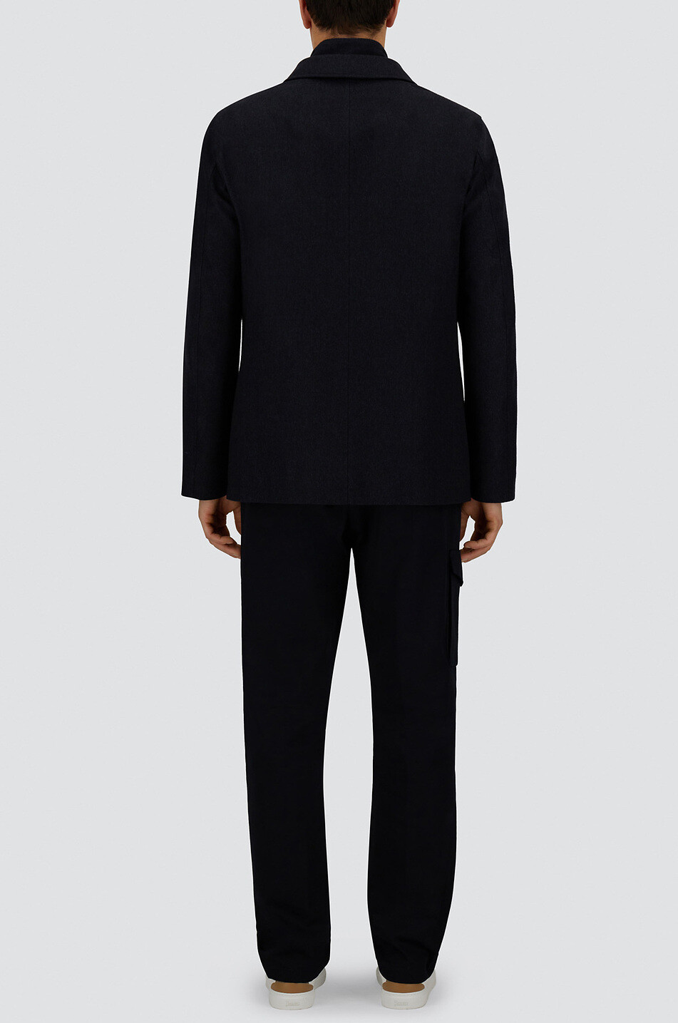 HERNO Blazer en soie et cachemire à plastron Resort Homme BLEU FONCE 4