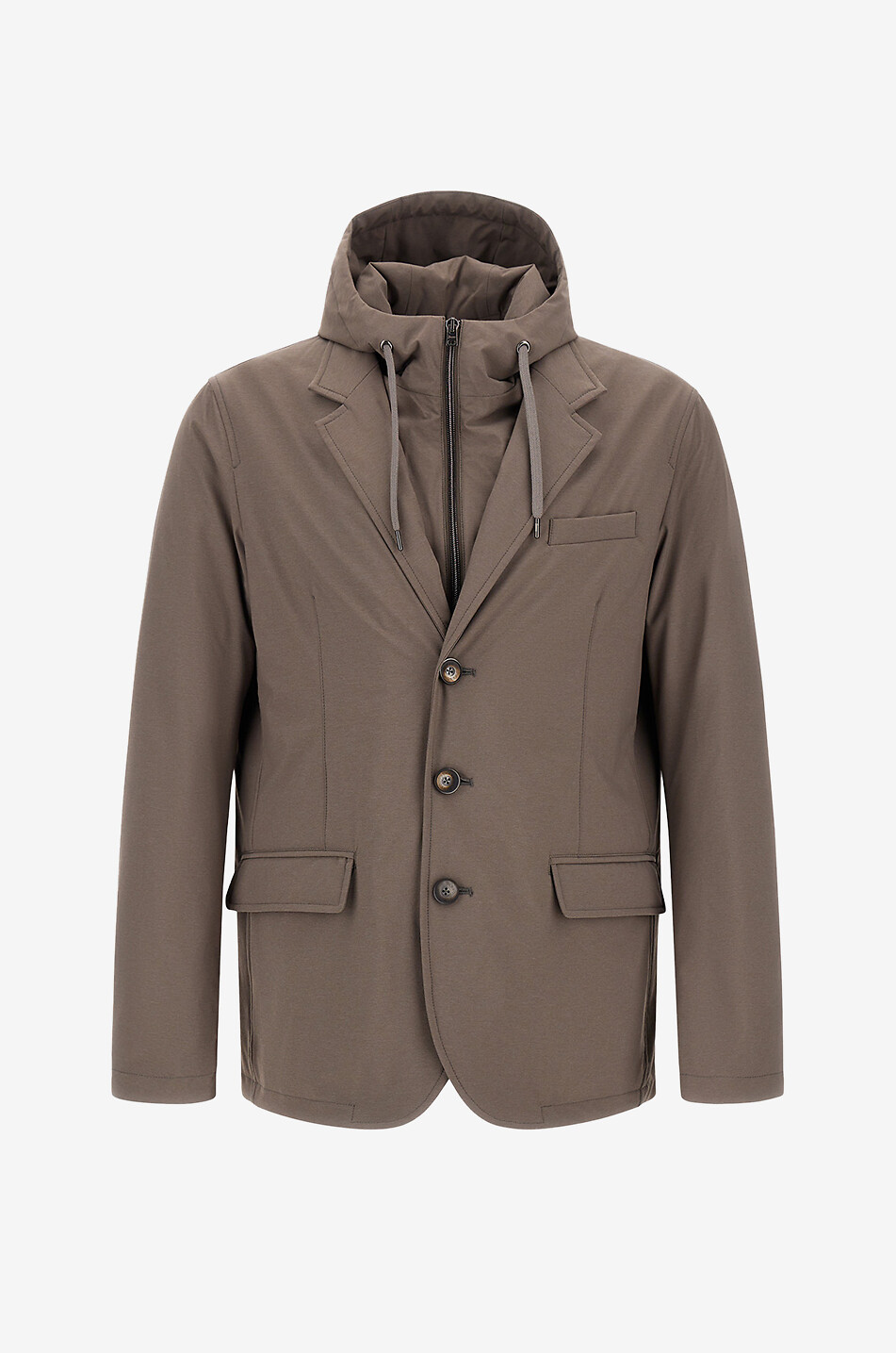 HERNO Resort Comfort Stretch Nylon 2-in-1 blazer Men BROWN 1