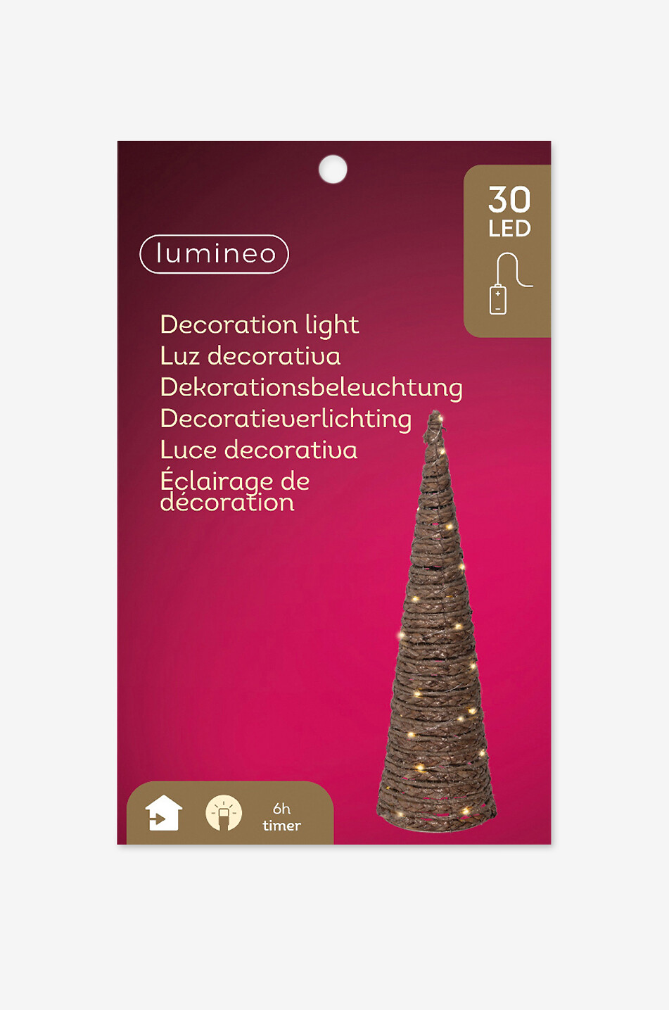 KAEMINGK Lighting cone with 30 LEDs Home BROWN 2