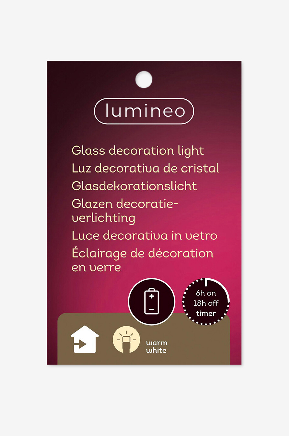 KAEMINGK Glass fir tree with lighnting Home WHITE 2