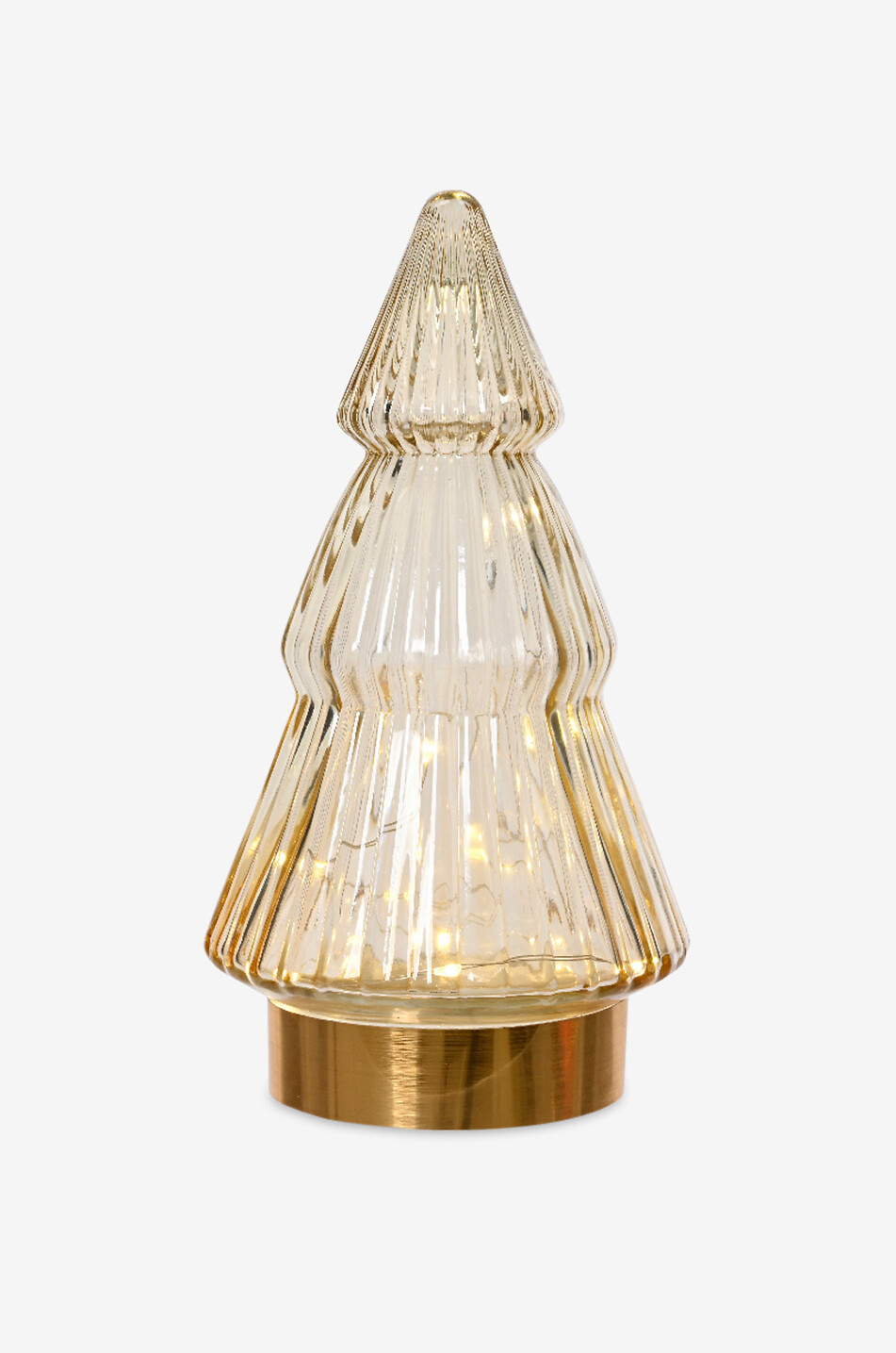 KAEMINGK Glass fir tree with lighnting Home WHITE 1