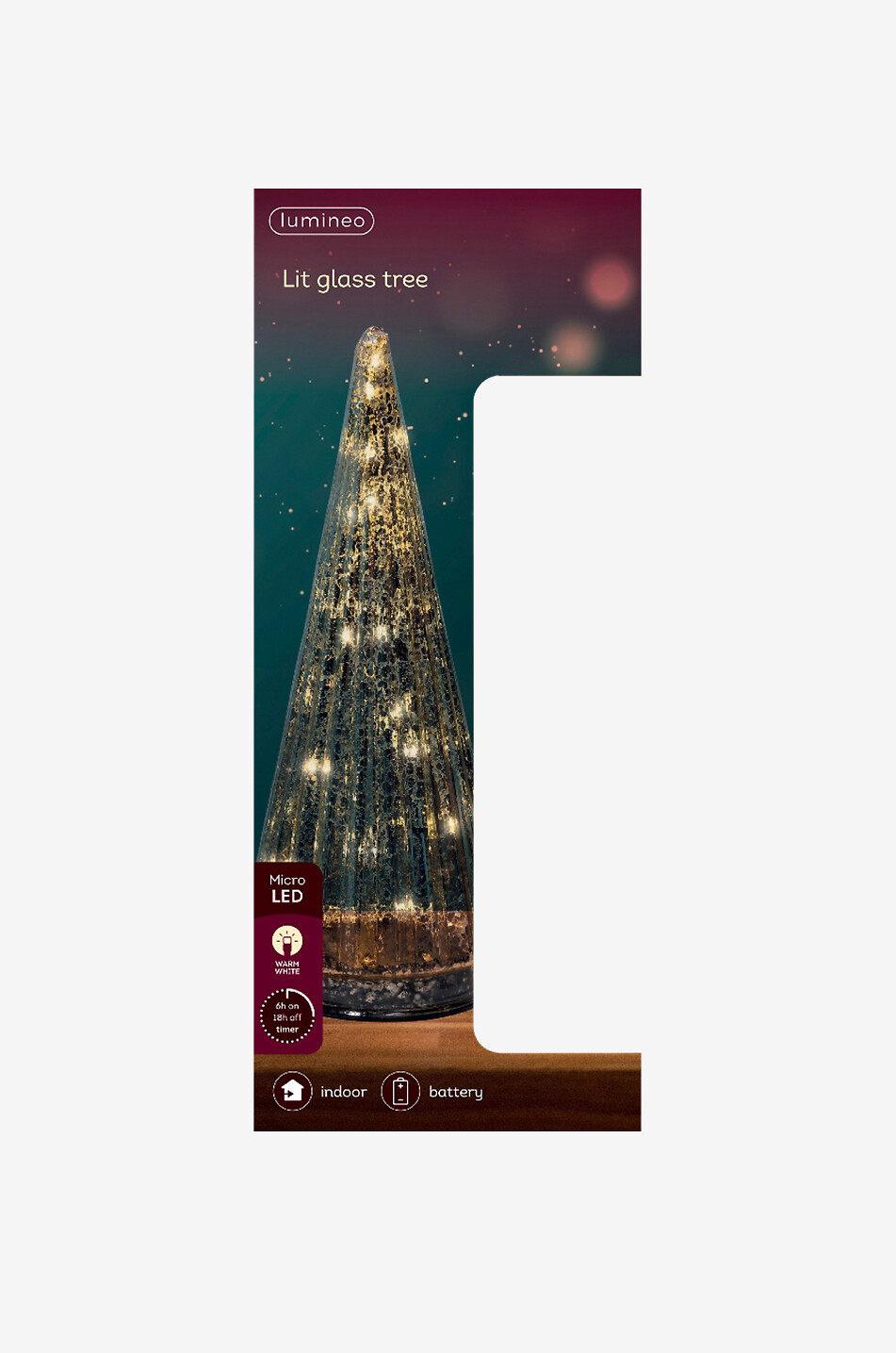 KAEMINGK Glass fir tree Home MULTI COLOURED 2