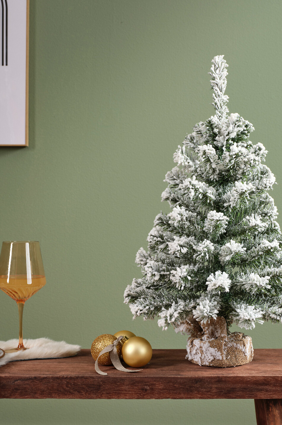 KAEMINGK Snowed-in mini fir tree Home GREEN 2