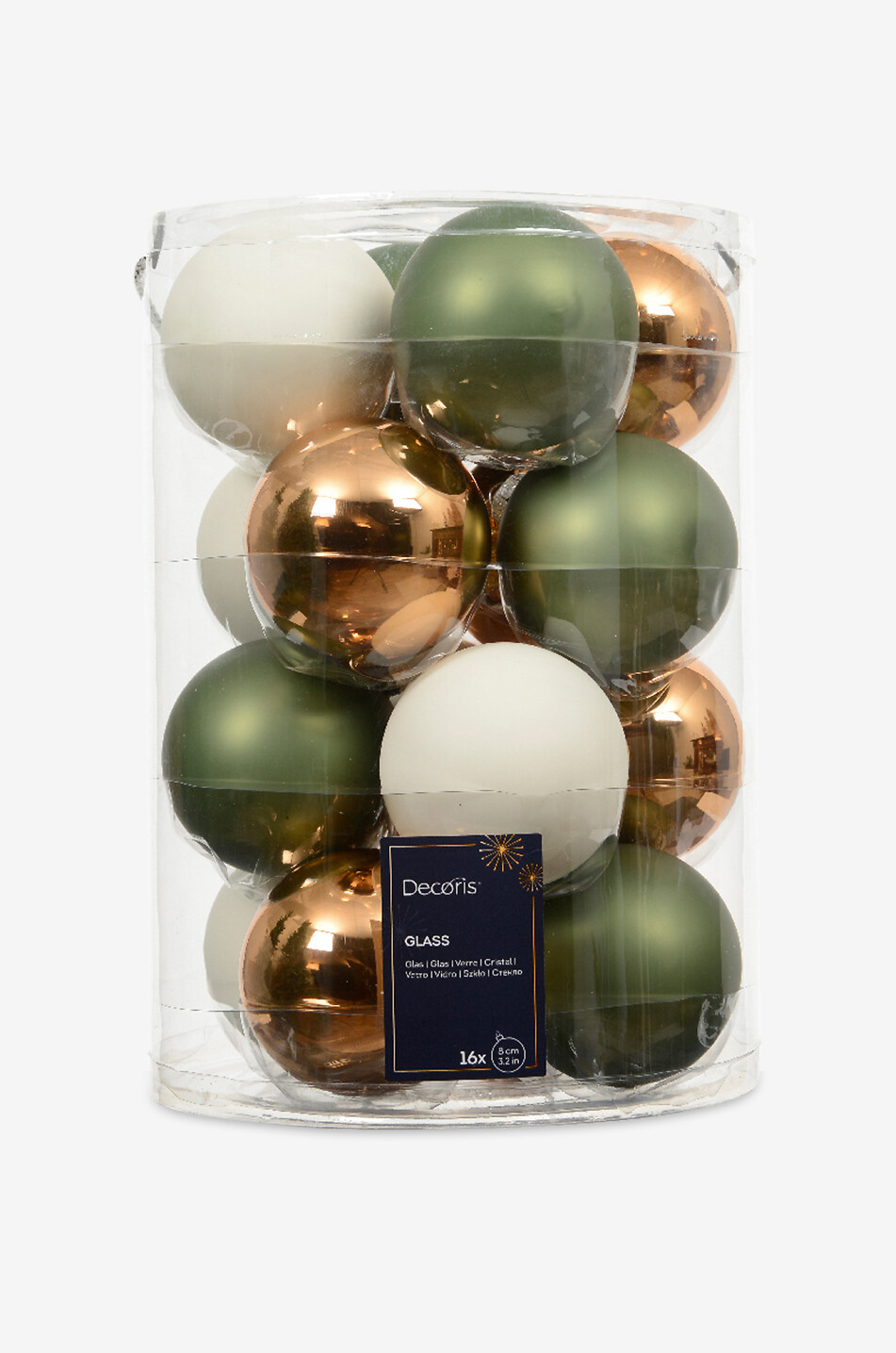 KAEMINGK 3er-Set Weihnachtskugeln aus Glas Haus BUNT 2