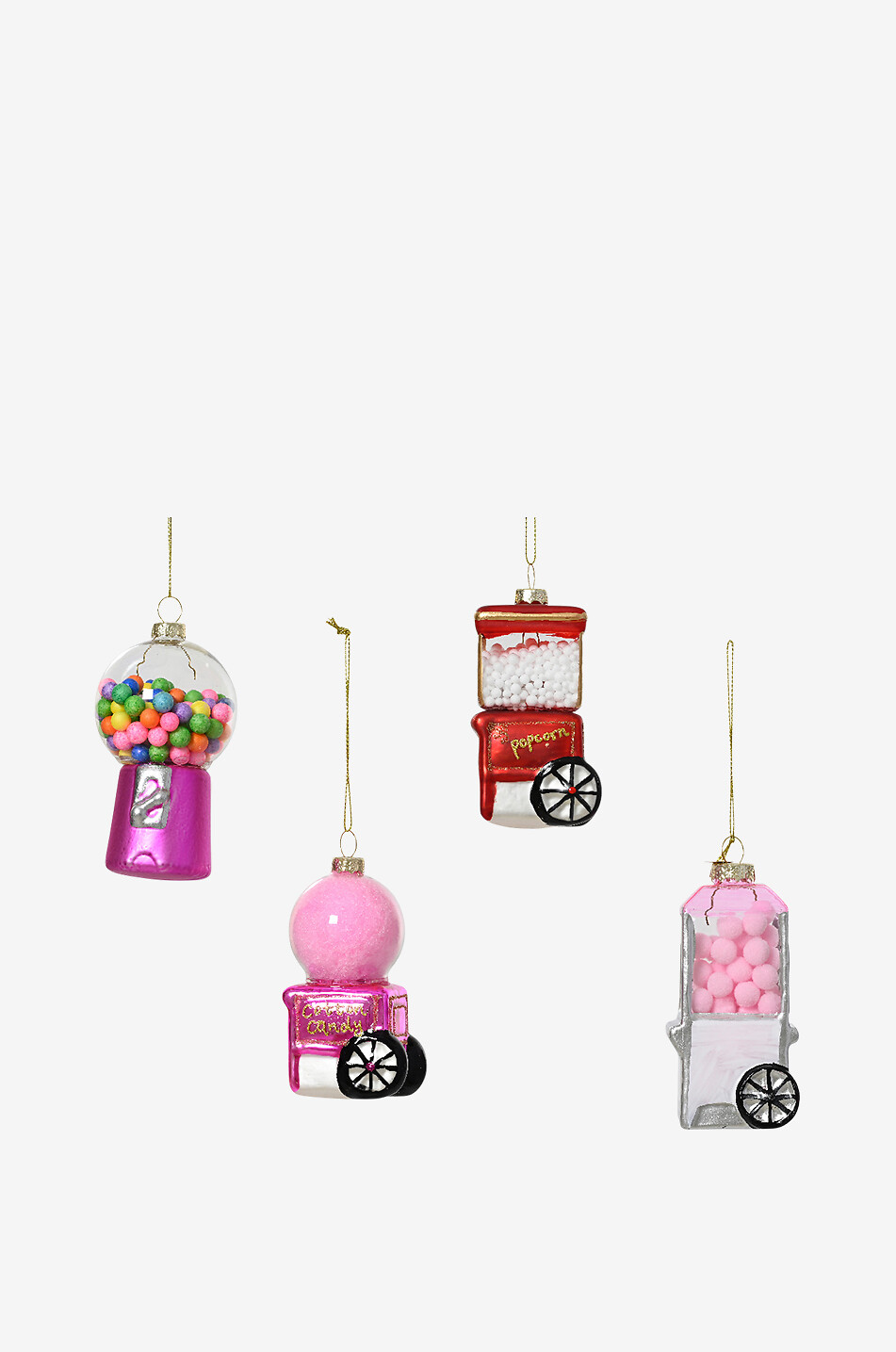 KAEMINGK 4er-Set Weihnachtsschmuck Sweet Shop Haus BUNT 1