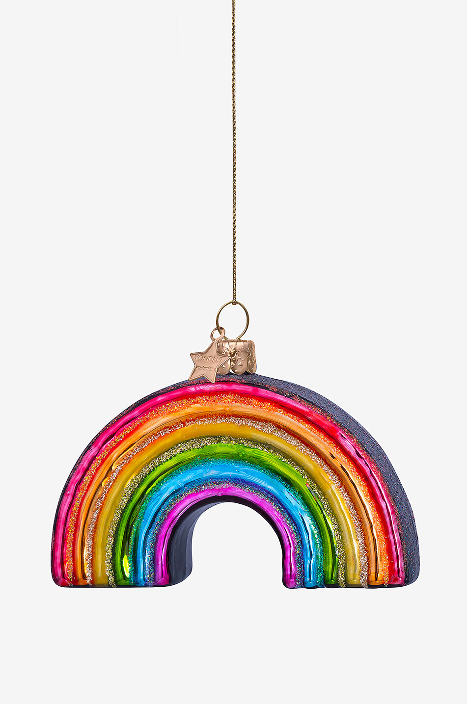 VONDELS Boule de Noël en verre multicolore arc-en-ciel - H6 Maison MULTICOLORE 1