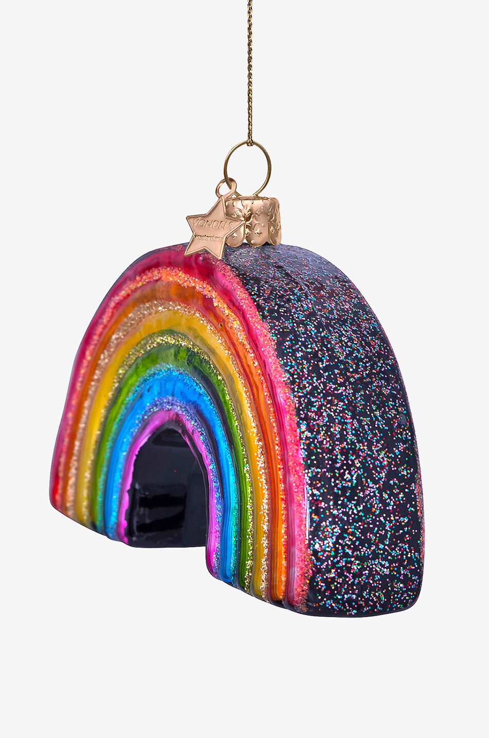 VONDELS Boule de Noël en verre multicolore arc-en-ciel - H6 Maison MULTICOLORE 2