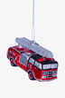 Christmas Glass Fire Truck Bauble H6